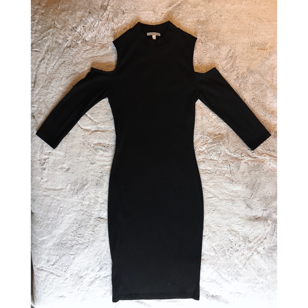 Charlotte Russe Small Black Midi Dress w/Cutouts